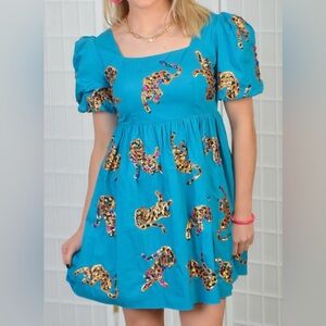 Queen of Sparkles tea leopard dress